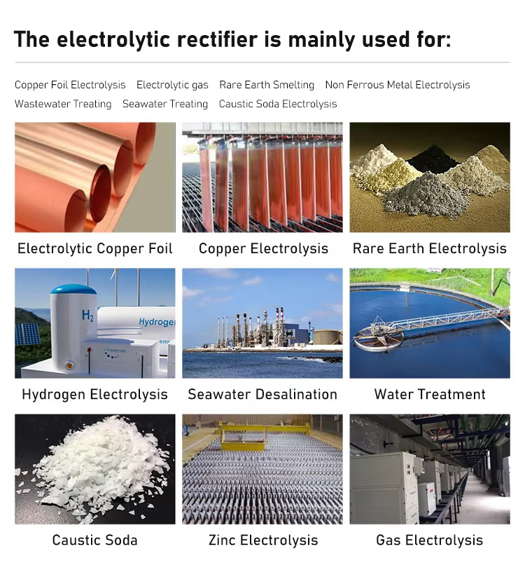 The electrolytic rectifier is mainly used for electrolytic pickling